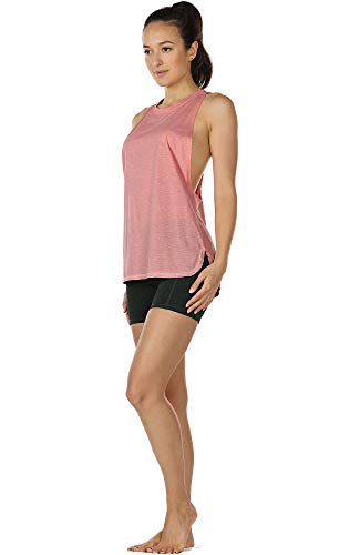 icyzone Workout Tank Tops for Women - Running Muscle Tank Sport Exercise Gym Yoga Tops Athletic Shirts(Pack of 3)(XL,Black/Beige/Pale Blush)