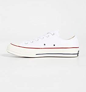 Converse Men's Chuck Taylor '70s Low Top Sneakers, White/Garnet/Egret, 10.5 Medium US