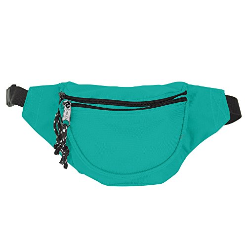 DALIX Fanny Pack w/ 3 Pockets Traveling Concealment Pouch Airport Money Bag (Aqua)