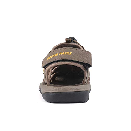 DREAM PAIRS Men's 160912-M-NEW Khaki Yellow Adventurous Summer Outdoor Sandals Size 10.5 M US