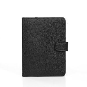 ENJOY-UNIQUE Book Style Litch Pu Leather Case Cover for 6" ebook Reader Case Cover for Sony/kobo/Pocketbook/Nook/tolino 6inch ebook Reader (Black)