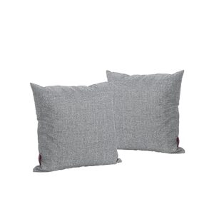 christopher knight home coronado outdoor water resistant square throw pillows, 2-pcs set, grey