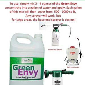 Green Envy Liquid Lawn Food / Fertilizer Concentrate for Any Grass Type (1 Gallon), Turf Care & Healthy Grass