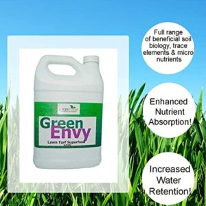 Green Envy Liquid Lawn Food / Fertilizer Concentrate for Any Grass Type (1 Gallon), Turf Care & Healthy Grass