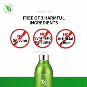 THE TRUST TS Shampoo 500ml(16.9oz), Healthy Hair and Scalp, Provides Vital Elements for Hair.