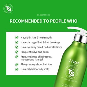 THE TRUST TS Shampoo 500ml(16.9oz), Healthy Hair and Scalp, Provides Vital Elements for Hair.