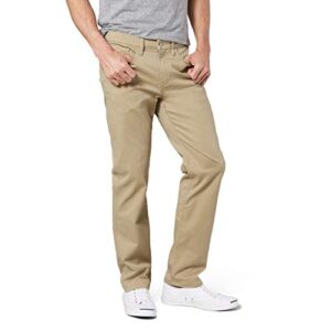 Dockers Men's Straight Fit Jean Cut All Seasons Tech Pants (Standard and Big & Tall), New British Khaki, 33W x 32L