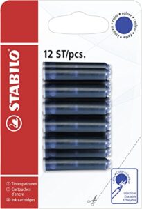ink cartridges - stabilo refill - blister of 12 - blue