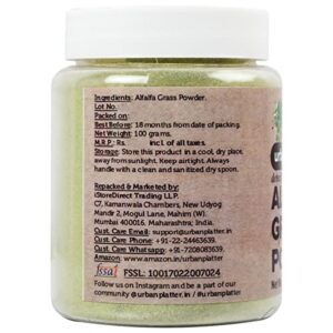 Urban Platter Alfalfa Grass Powder, 100g [Father of all Foods, Certified Organic]