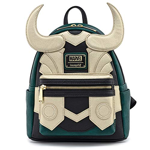 Loungefly Marvel Loki Cosplay Faux Leather Womens Double Strap Shoulder Bag Purse