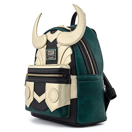 Loungefly Marvel Loki Cosplay Faux Leather Womens Double Strap Shoulder Bag Purse