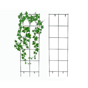 MTB Green PVC Pot Trellis 59''x17.7 Metal Plant Stakes Climbing Plants Pack of 2