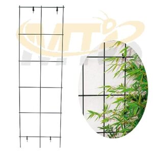 MTB Green PVC Pot Trellis 59''x17.7 Metal Plant Stakes Climbing Plants Pack of 2