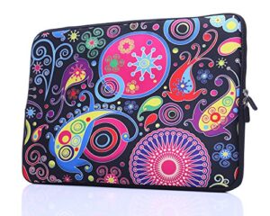 yida 11.6-inch to 12-inch neoprene laptop sleeve all-purpose carrying bags with hidden handles for 11", 11.6", 12", 12.5" women macbook/tablet/notebook/ultrabook/chromebook (colorful)