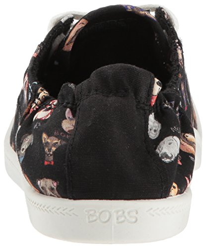 Skechers BOBS Women's Beach Bingo-Dapper Party Sneaker, Black, 7.5 M US