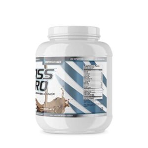G6 Sports Nutrition Mass Pro High Protein Mass Gainer (64g Protein, Avocado Powder, Coconut Oil Powder, MCT Oil Powder) – 7lb Bag – Chocolate