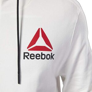 UFC Reebok Men's Walkout Hoodie, Chalk/Black, Large