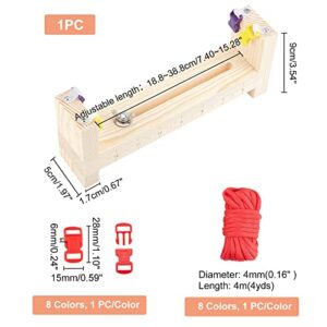 PH PandaHall Jig Bracelet Maker Kit Wristband Maker with 8 Parachute Cords and 8 Quick Release Buckles Adjustable Length Braiding Weaving DIY Craft Tool Kit for Friendship Bracelets Jewelry Making