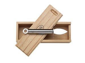 tor kitchenware oyster shucker knife in naturalwood gift box the german patented stainless steel oyster shucking knife and opener tool