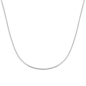 PORI JEWELERS 925 Sterling Silver Italian Magic Snake Chain Necklace - 16"-30" (20, 1.2MM, Silver)