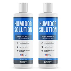 humidor solution, propylene glycol for cigar humidifiers, 2 pack 16oz humidor accessories by essential values…