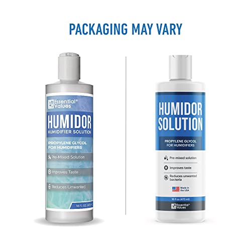 Humidor Solution, Propylene Glycol for cigar humidifiers, 2 Pack 16oz Humidor Accessories by Essential Values…