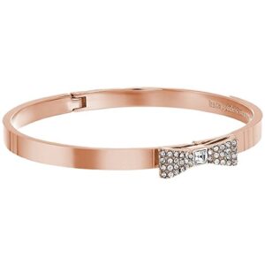 kate spade ready set bow bangle bracelet (rose gold tone)