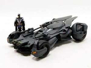 jada metal justice league batmobile, pack of 1, black/grey