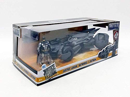 Jada Metal Justice League Batmobile, Pack of 1, Black/Grey