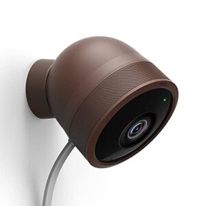 elago google nest cam outdoor cover (dark brown, 3pcs) - full package, all weather protection, adapter cover included, easy installation