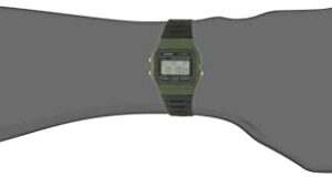 Casio Unisex Watch in Resin/Acrylic Glass with Date Display and LED Light - Water Resistance & Alarm, Green, 38.2 x 35.2 x 8.5 mm, Strap (F-91WM-3AEF)
