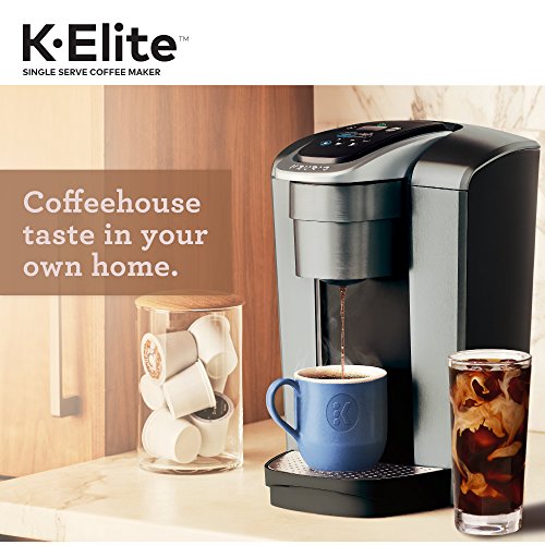 Keurig K-Elite Single-Serve K-Cup Pod Coffee Maker, Brushed Silver