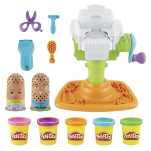 Play-Doh Buzz 'n Cut Fuzzy Pumper Barber Shop Toy with Electric Buzzer and 5 Non-Toxic Play-Doh Colors, 2-Ounce Cans (Amazon Exclusive)