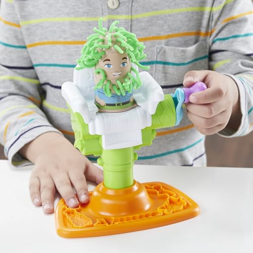 Play-Doh Buzz 'n Cut Fuzzy Pumper Barber Shop Toy with Electric Buzzer and 5 Non-Toxic Play-Doh Colors, 2-Ounce Cans (Amazon Exclusive)