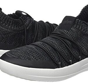 FitFlop Women's Uberknit Slip-ON Ghillie Sneakers Trainers, Multicolour (Black/Soft Grey 546), 3 UK 36 EU