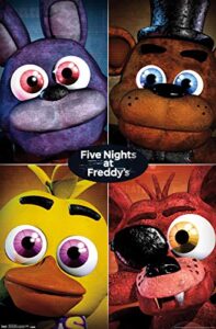 trends international five nights at freddy's - quad wall poster, 22.375" x 34", premium unframed version