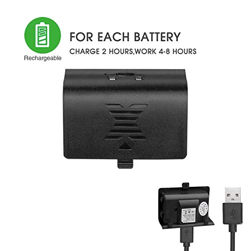 Xbox one Controller Charger with 2 Rechargeable Battery 800mAh Dual Charging Dock Station for Xbox One/One S/One X/Elite Controller