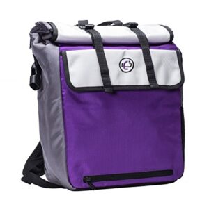 case-it laptop backpack 2.0 with hide-away binder holder, fits 13 inch and some 15 inch laptops, purple (bkp-202-pur)