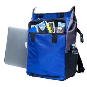Case-It Laptop Backpack 2.0 with Hide-Away Binder Holder, Fits 13 Inch and Some 15 Inch Laptops, Purple (BKP-202-PUR)