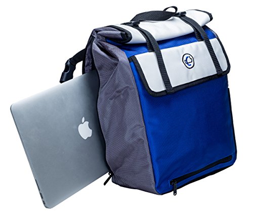 Case-It Laptop Backpack 2.0 with Hide-Away Binder Holder, Fits 13 Inch and Some 15 Inch Laptops, Purple (BKP-202-PUR)