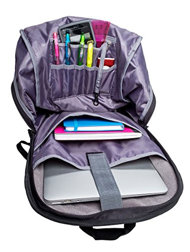 Case-It The Classic Laptop Backpack, Fits 13 Inch and Some 15 Inch Laptops, Purple (BKP-303-PUR)