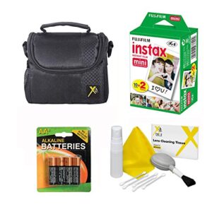 essentials starter kit for fujifilm instax mini 8, 9,11 camera bundle with 20 prints of film + camera case + more accessories