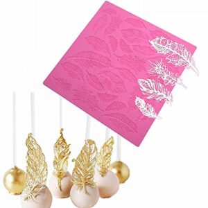ak art kitchenware feather silicone cake lace mat for decorating cake molds cupcake decorations cookie tools pink blm-28