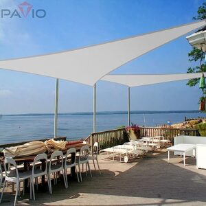 Patio Paradise Sun Shade Sail 7' x 7' x 9.9' Right Triangle Canopy Waterproof 260GSM UV Block Durable Awning Canopy Outdoor Garden Backyard Light Gray Customized