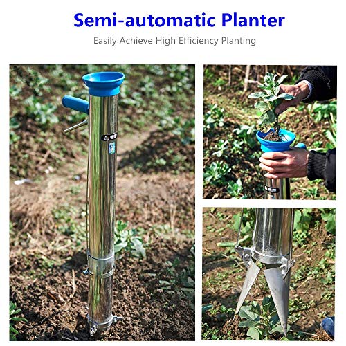 Ymachray Long Handled Bulb Planter Tools and Vegetable Seedling Tool Manual Plant Transplanter Bulb Planter