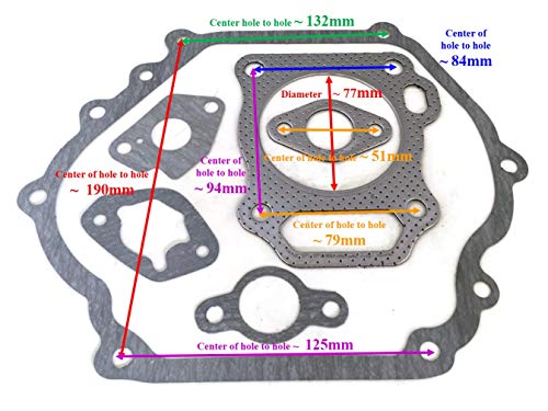 ITACO Overhaul Gasket Set Kit with Base Head Gasket 06111-ZH9-405 for Honda GX270 Motor Lawnmower Trimmer Engine