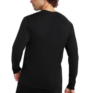 Champion Long Sleeve, Classic T-Shirt for Men (Reg. or Big & Tall), Black Script, X-Large
