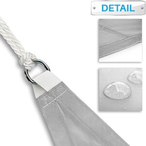 Patio Paradise 5' x 8' Waterproof Sun Shade Sail with Stainless Steel Hardware-Light Grey Rectangle UV Block Durable Awning Canopy Outdoor Garden Backyard