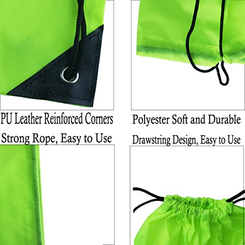 Topspeeder 10 Colors Drawstring Backpack Bags Sack Pack Cinch Tote Sport Storage Polyester Bag for Gym Traveling