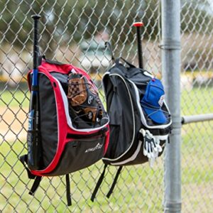 Athletico Baseball Bat Bag - Backpack, T-Ball & Softball Equipment & Gear for Youth and Adults | Holds Helmet, Glove | Shoe Compartment & Fence Hook (Magenta)